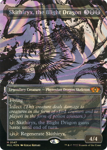 Skithiryx, the Blight Dragon (Halo Foil) (MUL-147)  Foil - Multiverse Legends: (Showcase) (Borderless)