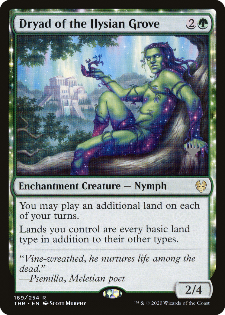 Dryad of the Ilysian Grove (PPTHB-169P) - Theros Beyond Death Promos: (enchantment) Foil
