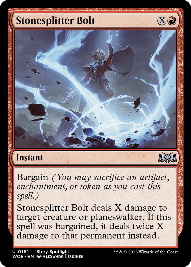 Stonesplitter Bolt (WOE-151)  Foil - Wilds of Eldraine