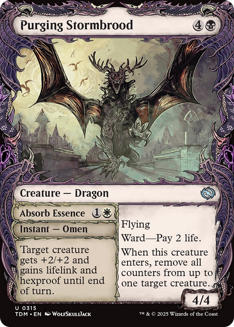 Purging Stormbrood // Absorb Essence (TDM-315) - Tarkir: Dragonstorm: (Showcase)