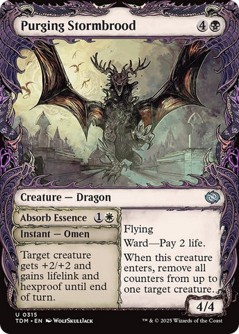 Purging Stormbrood // Absorb Essence (TDM-315) - Tarkir: Dragonstorm: (Showcase) Foil