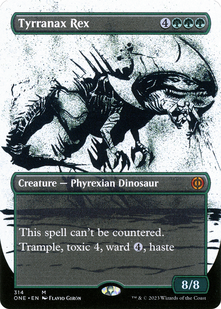 Tyrranax Rex (Showcase) (ONE-314)  Foil - Phyrexia: All Will Be One: (Showcase) (Borderless)