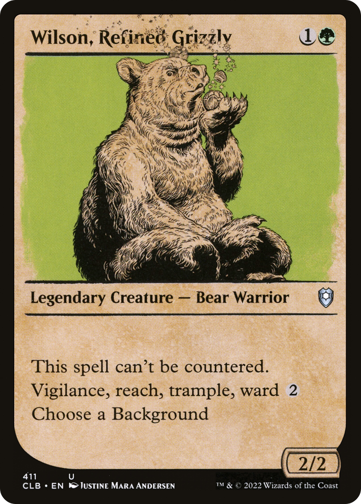 Wilson, Refined Grizzly (Showcase) (CLB-411)  - Commander Legends: Battle for Baldur's Gate: (Showcase)