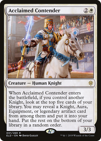 Acclaimed Contender (ELD-001)  - Throne of Eldraine