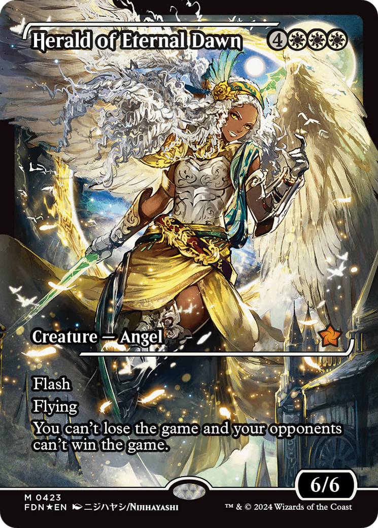Herald of Eternal Dawn (Showcase) (FDN-423)  Foil - Foundations: (Showcase)