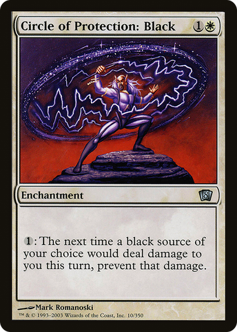 Circle of Protection: Black (8ED-10★) - Eighth Edition Foil