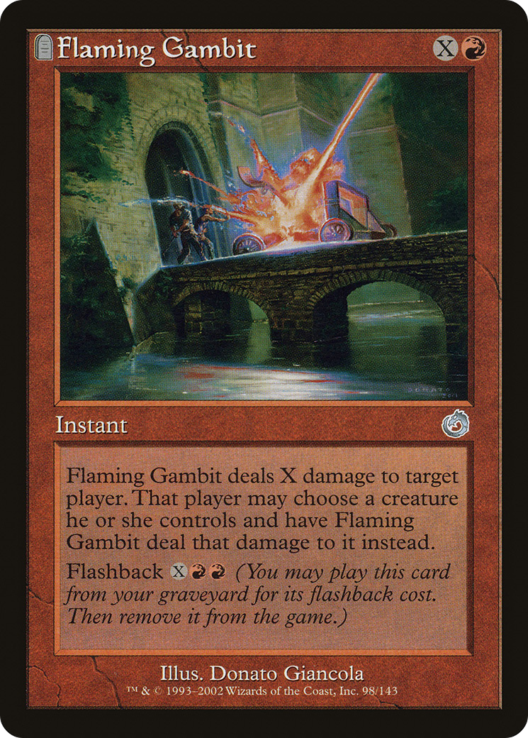 Flaming Gambit (TOR-098)  Foil - Torment: (tombstone)
