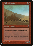 Wall of Granite (LIST-POR-155)  - The List