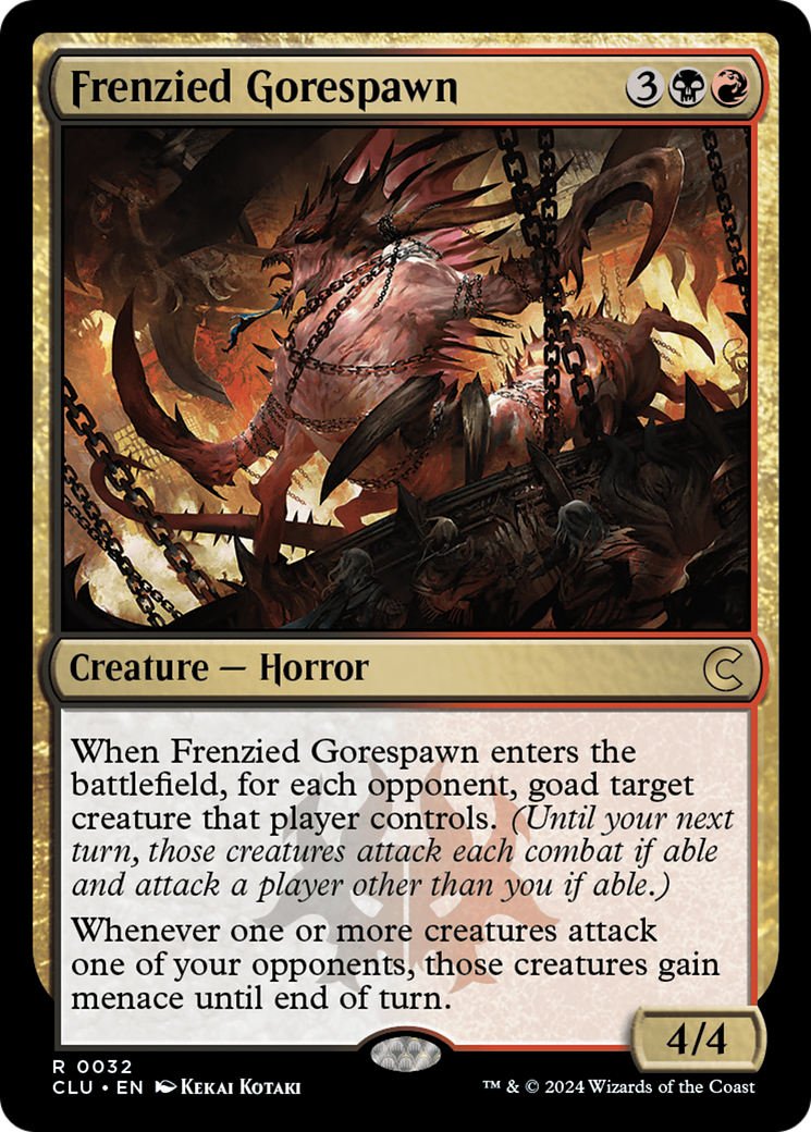Frenzied Gorespawn (CLU-032)  - Ravnica: Clue Edition