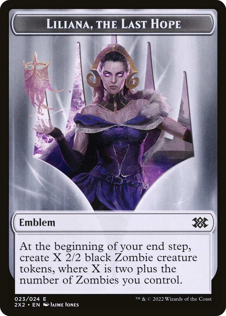 Liliana, the Last Hope Emblem (T2X2-023)  - Double Masters 2022 Tokens