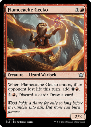 Flamecache Gecko (BLB-135)  - Bloomburrow