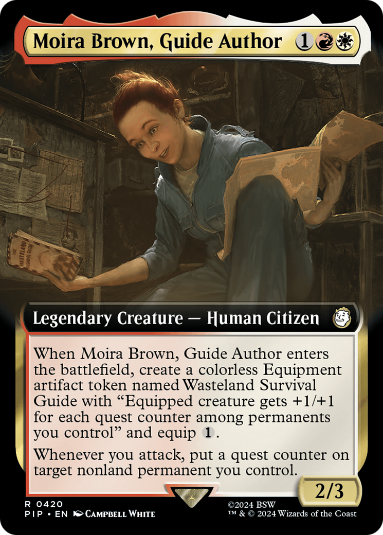 Moira Brown, Guide Author (Extended Art) (PIP-420)  Foil - Fallout: (Extended Art)