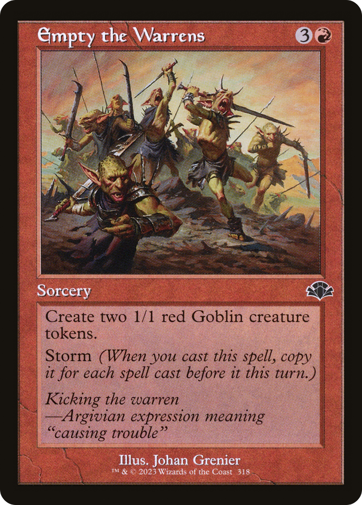 Empty the Warrens (Retro Frame) (DMR-318)  - Dominaria Remastered