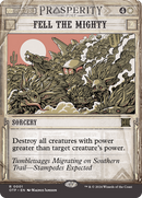 Fell the Mighty (OTP-001)  Foil - Breaking News: (Showcase) (Borderless)
