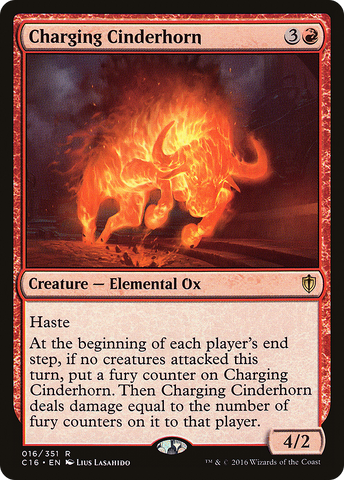 Charging Cinderhorn (C16-016)  - Commander 2016