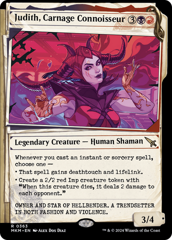 Judith, Carnage Connoisseur (Showcase) (MKM-363)  Foil - Murders at Karlov Manor: (Showcase)