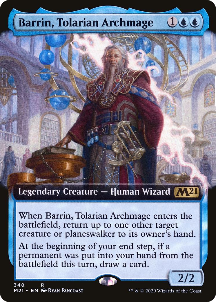 Barrin, Tolarian Archmage (Extended Art) (M21-348)  Foil - Core Set 2021: (Extended Art)