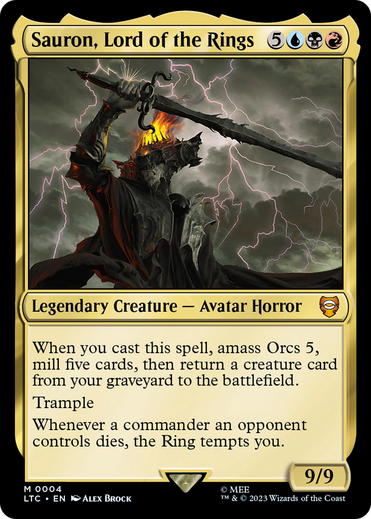 Sauron, Lord of the Rings (LTC-004)  Foil - Tales of Middle-earth Commander
