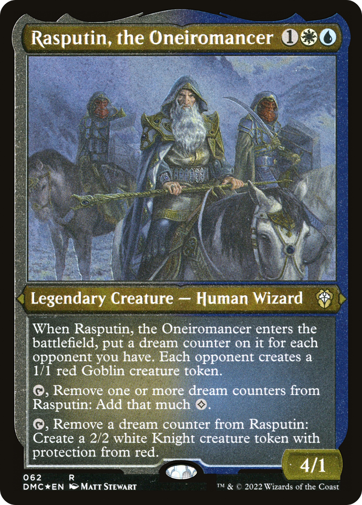 Rasputin, the Oneiromancer (DMC-062)  Etched Foil - Dominaria United Commander