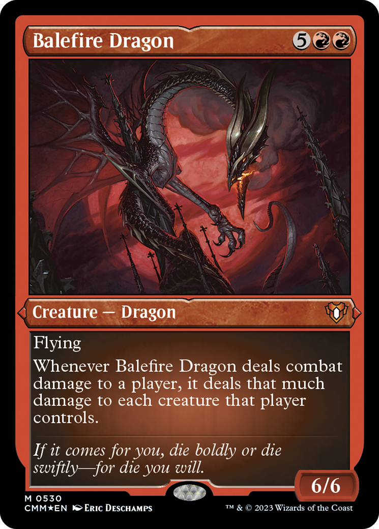 Balefire Dragon (CMM-530)  Etched Foil - Commander Masters