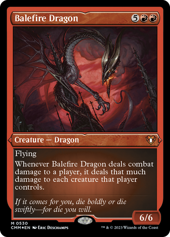Balefire Dragon (CMM-530)  Etched Foil - Commander Masters