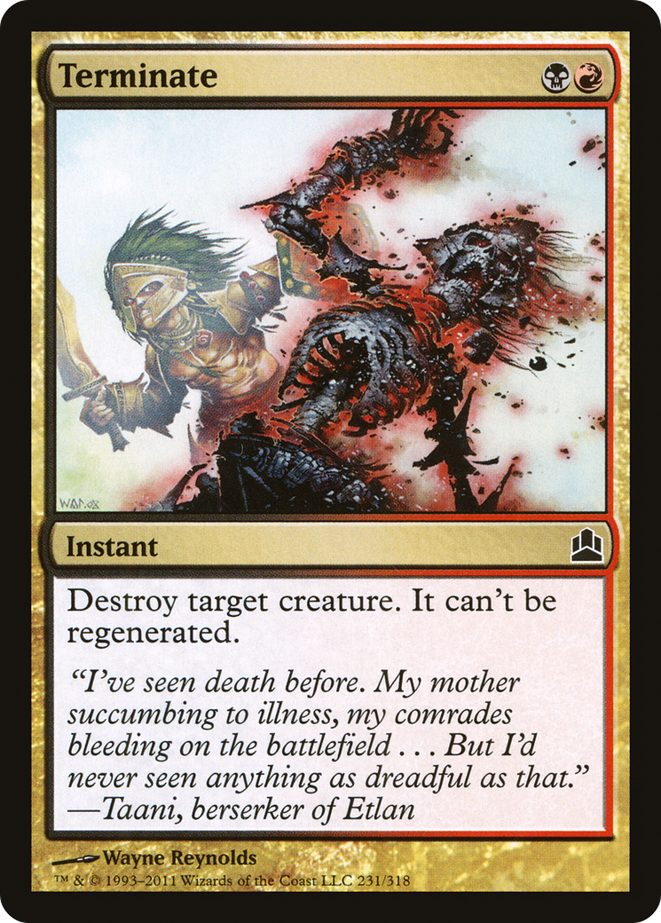 Terminate (CMD-231)  - Commander 2011