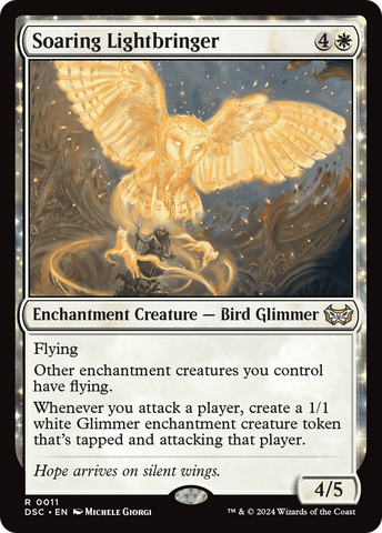 Soaring Lightbringer (DSC-011)  - Duskmourn: House of Horror Commander: (enchantment)
