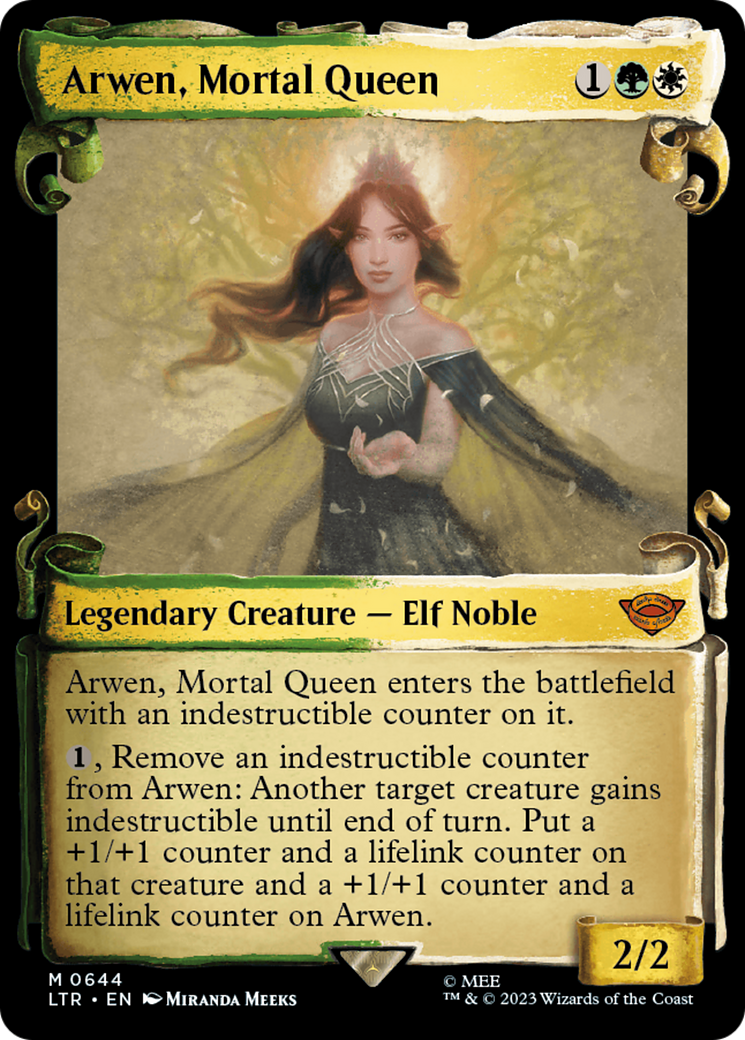 Arwen, Mortal Queen (Showcase Scrolls) (LTR-644)  Foil - The Lord of the Rings: Tales of Middle-earth: (Showcase)