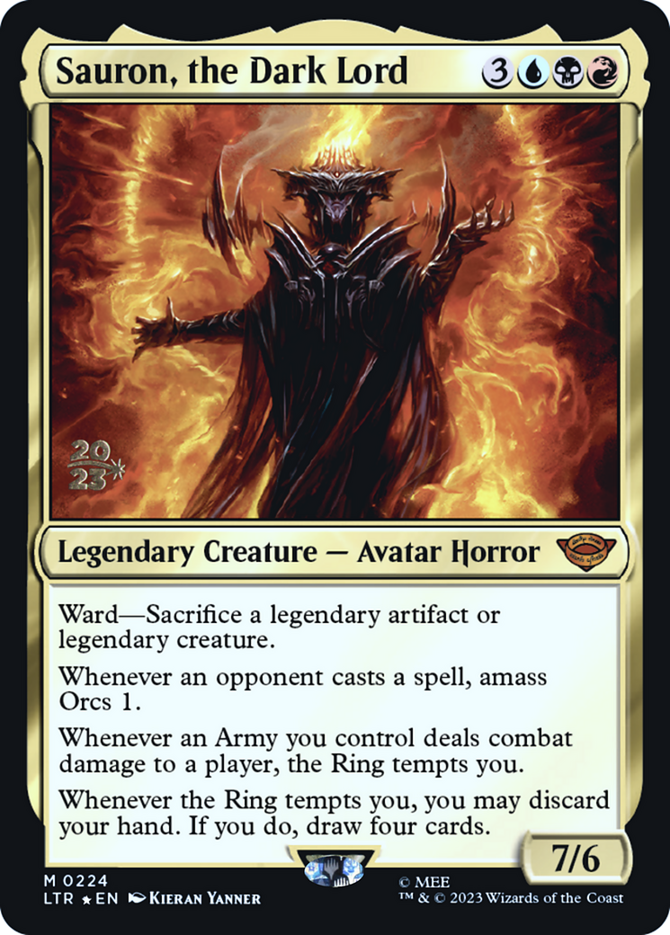 Sauron, the Dark Lord (PRE-224)  Foil - Tales of Middle-earth Promos