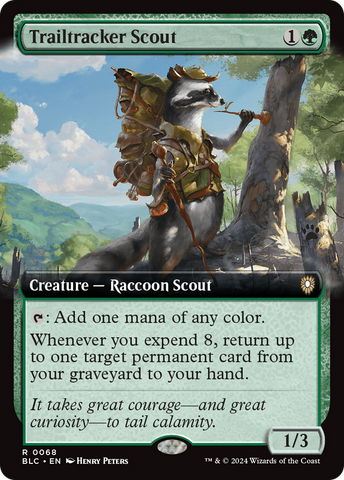Trailtracker Scout (Extended Art) (BLC-068)  - Bloomburrow Commander