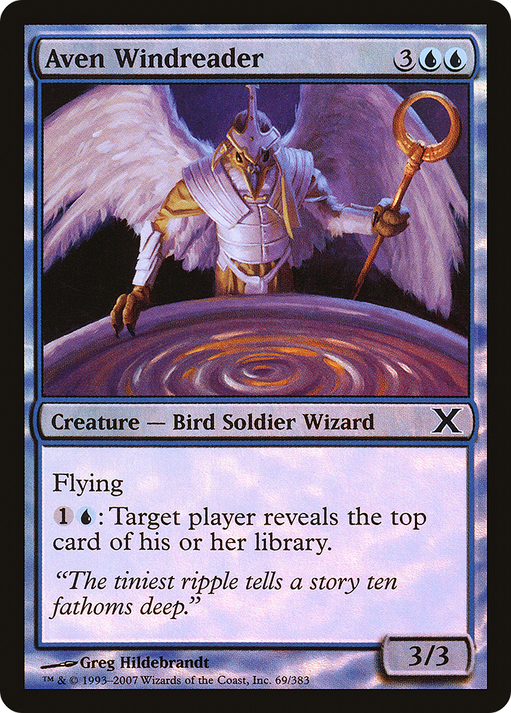 Aven Windreader (10E-69★)  Foil - Tenth Edition