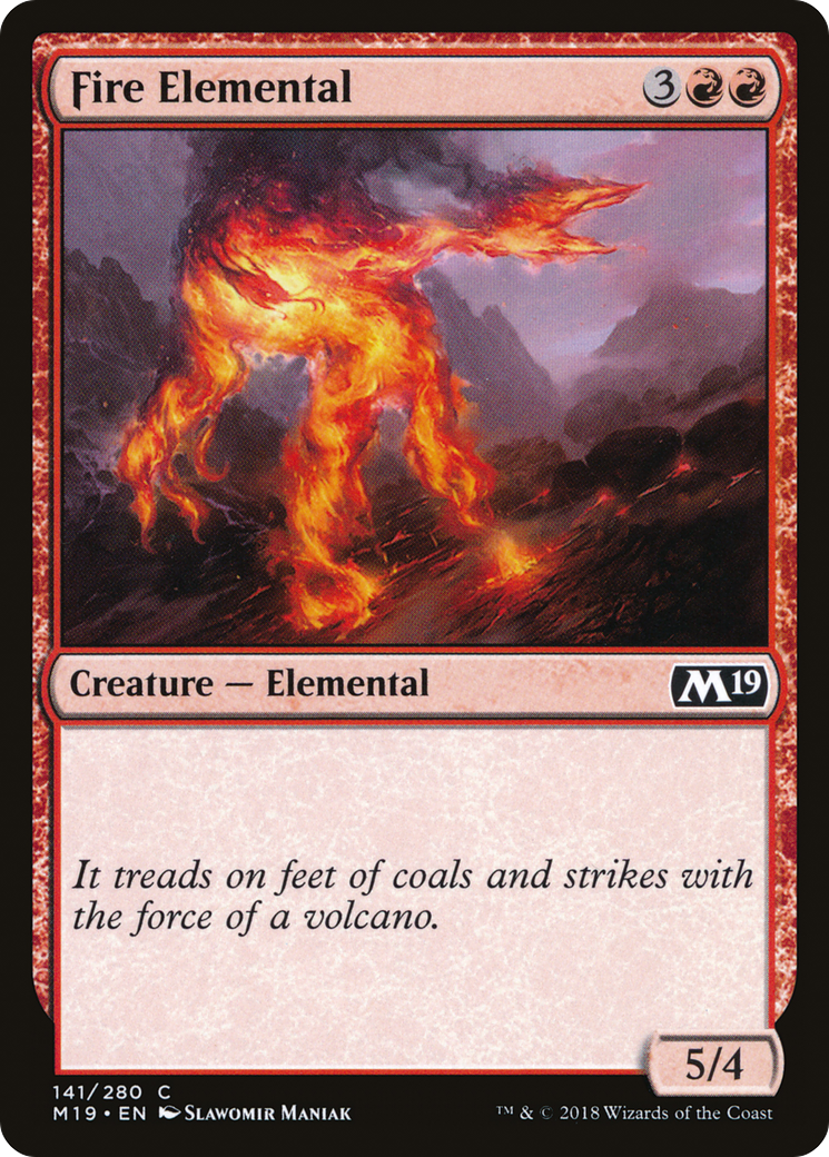 Fire Elemental (M19-141)  Foil - Core Set 2019