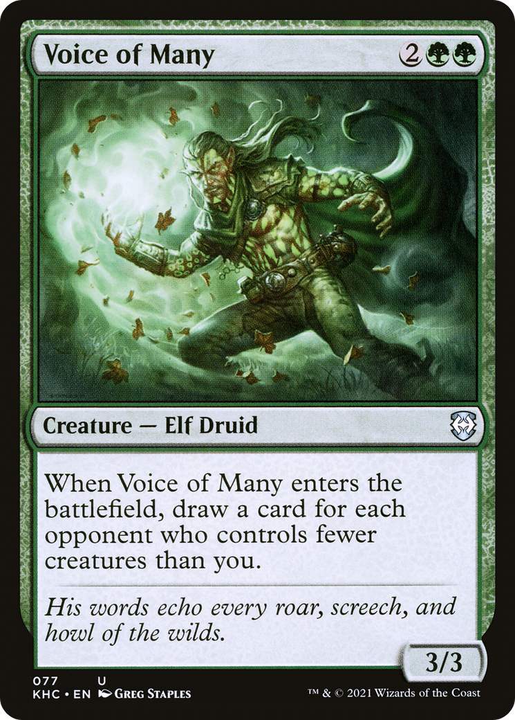 Voice of Many (KHC-077)  - Kaldheim Commander