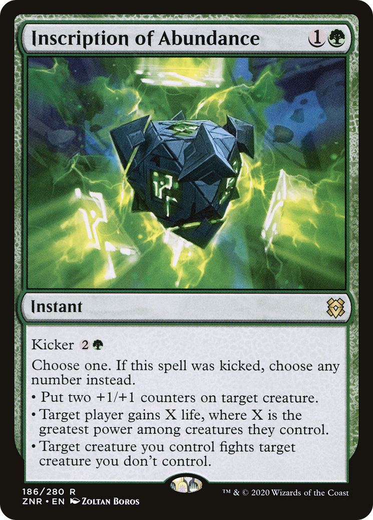 Inscription of Abundance (ZNR-186)  - Zendikar Rising