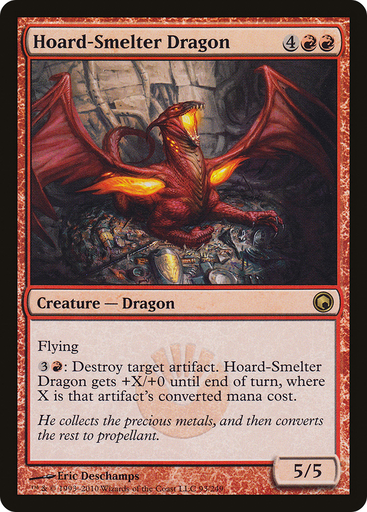 Hoard-Smelter Dragon (SOM-093)  Foil - Scars of Mirrodin