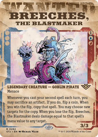 Breeches, the Blastmaker (Showcase) (OTJ-292)  Foil - Outlaws of Thunder Junction: (Showcase) (Borderless)
