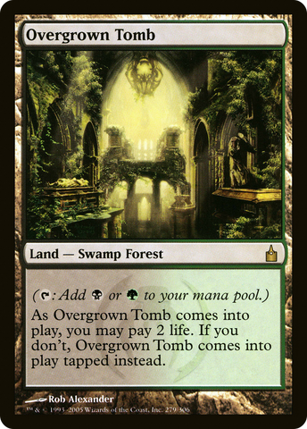 Overgrown Tomb (RAV-279)  Foil - Ravnica: City of Guilds