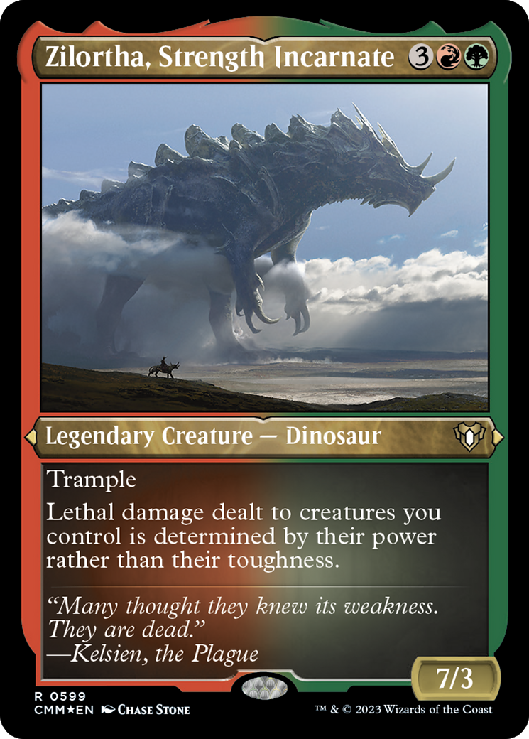 Zilortha, Strength Incarnate (CMM-599)  Etched Foil - Commander Masters