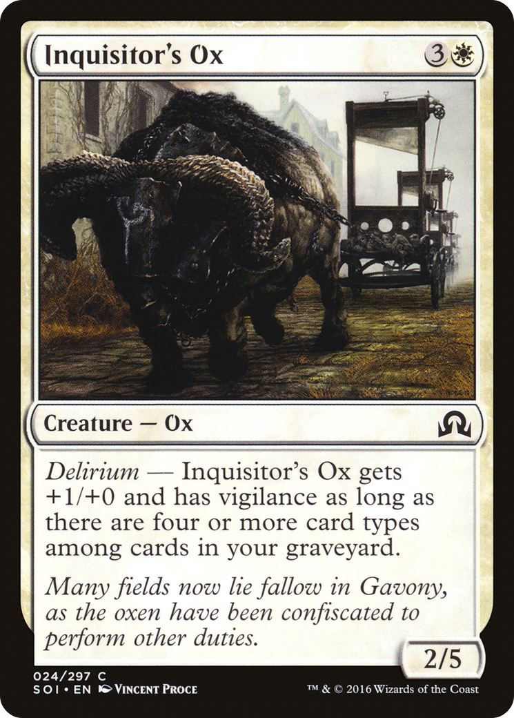 Inquisitor's Ox (SOI-024)  - Shadows over Innistrad