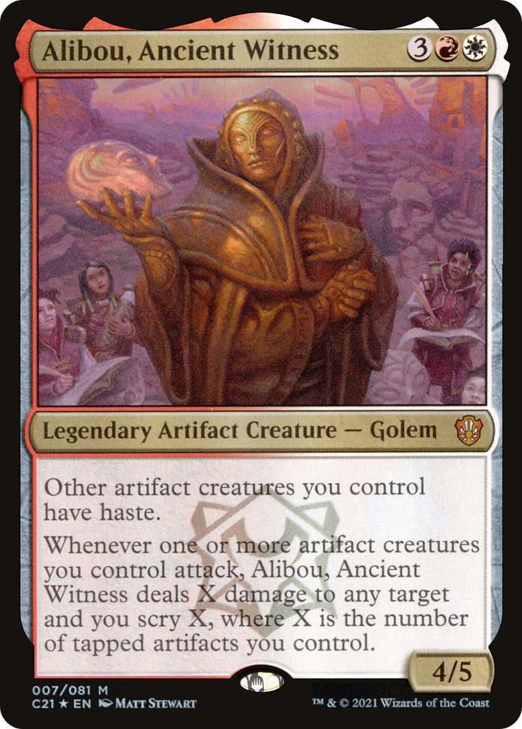 Alibou, Ancient Witness (C21-007)  Foil - Commander 2021