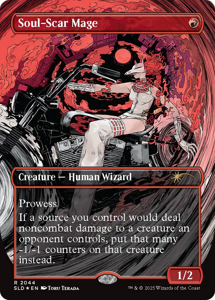Soul-Scar Mage (2044) (Raised Foil) (SLD-2044)  Foil - Secret Lair Drop (Borderless)