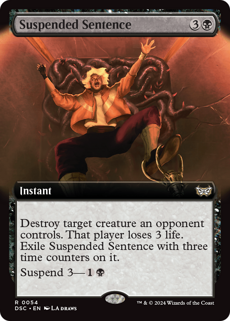 Suspended Sentence (Extended Art) (DSC-054)  - Duskmourn: House of Horror Commander: (Extended Art)