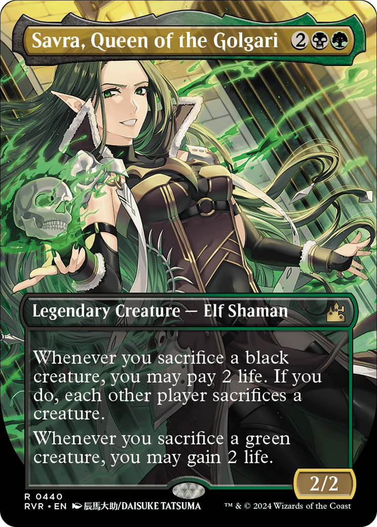Savra, Queen of the Golgari (Anime Borderless) (RVR-440)  Foil - Ravnica Remastered