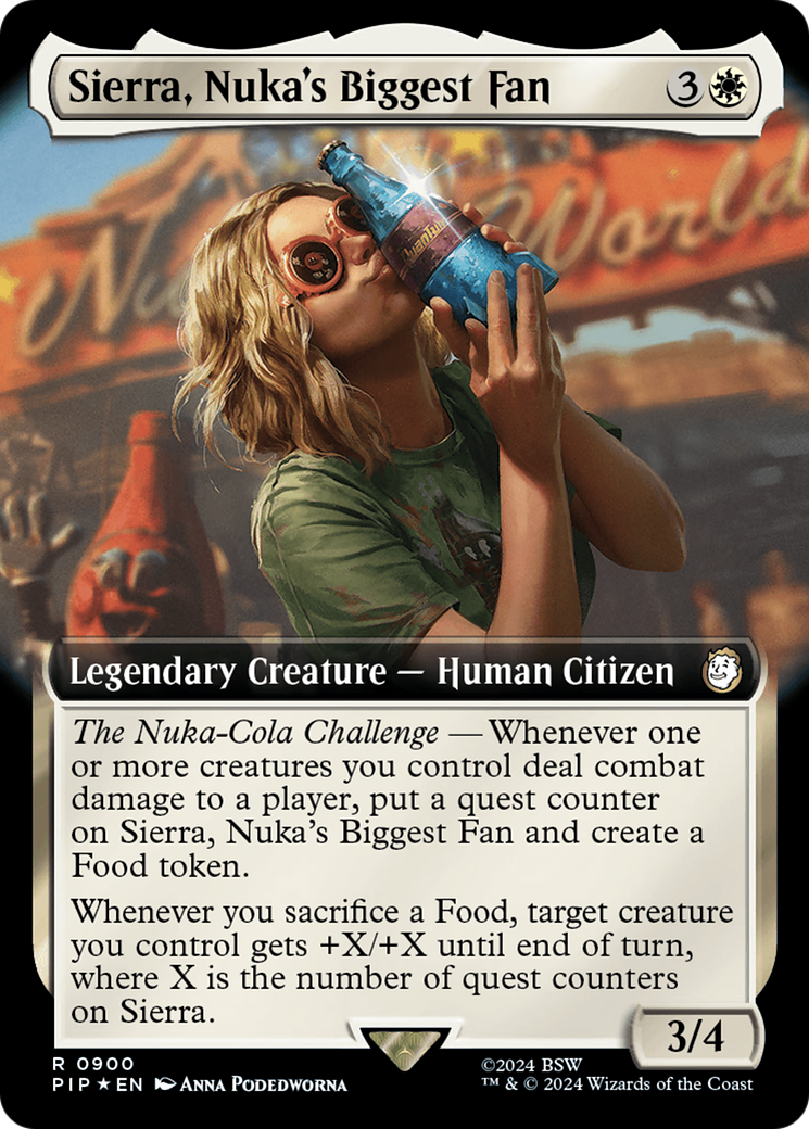 Sierra, Nuka's Biggest Fan (Extended Art) (Surge Foil) (PIP-900)  Foil - Fallout: (Extended Art)