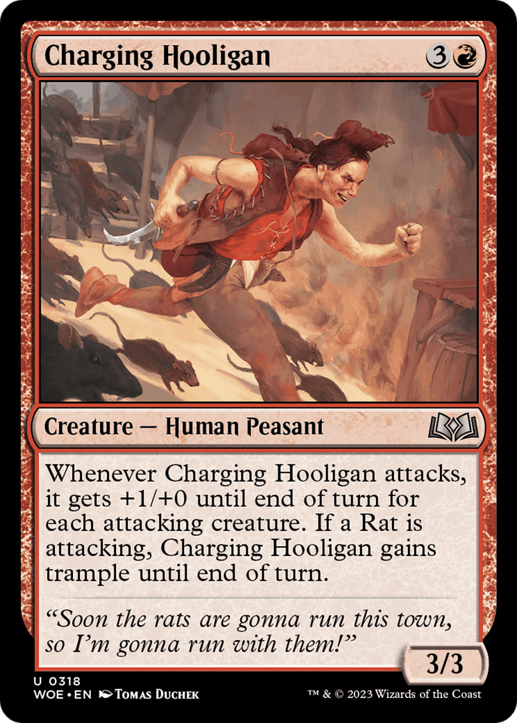 Charging Hooligan (WOE-318)  Foil - Wilds of Eldraine