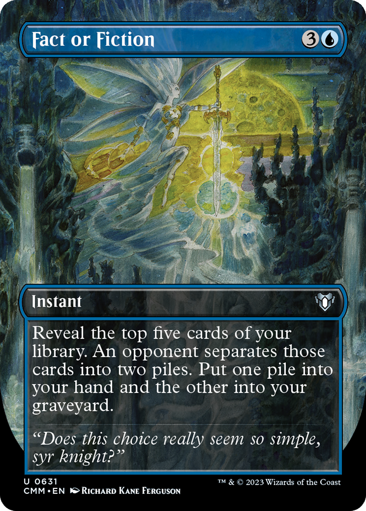 Fact or Fiction (Borderless) (CMM-631)  Foil - Commander Masters