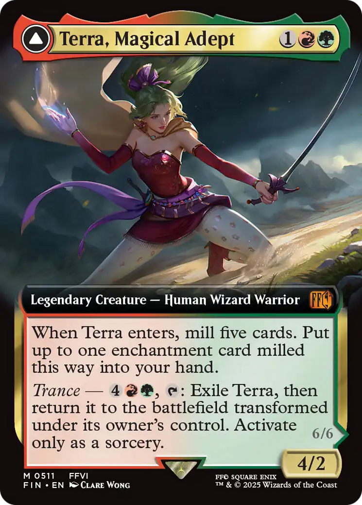 Terra, Magical Adept (Extended Art) (FIN-511)  Foil - FINAL FANTASY: (enchantment, Extended Art)