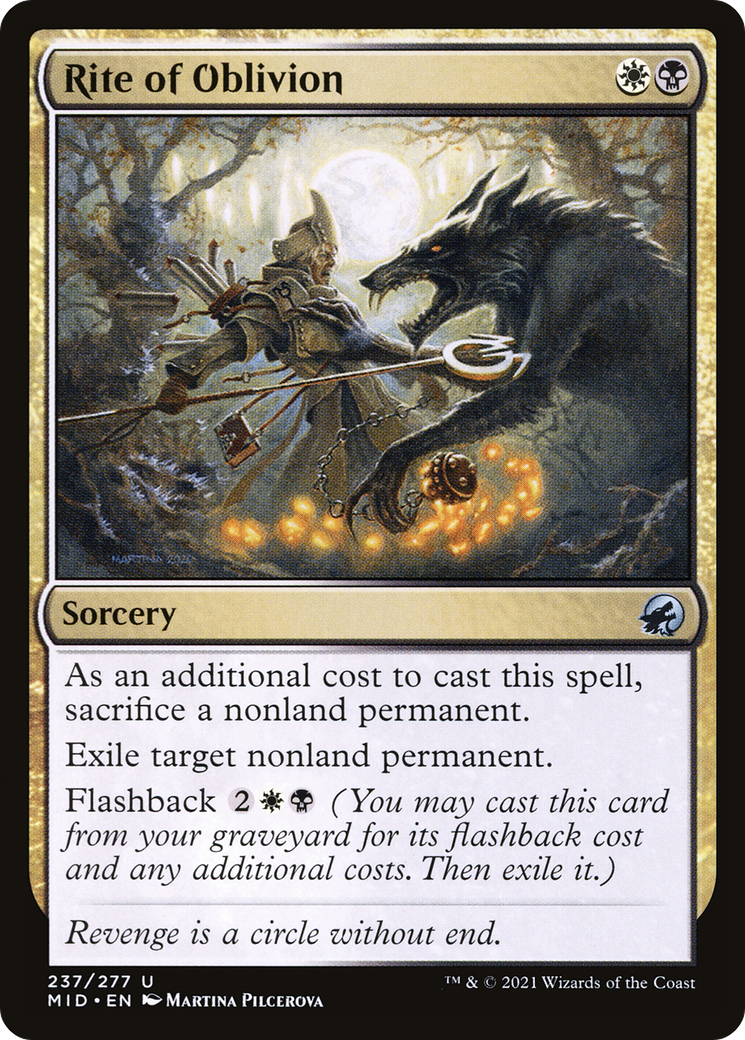 Rite of Oblivion (MID-237)  Foil - Innistrad: Midnight Hunt