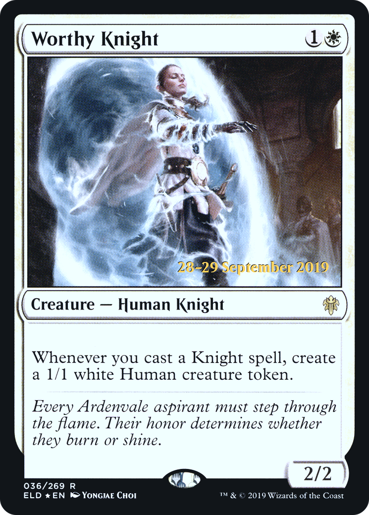 Worthy Knight (PRE-036)  Foil - Throne of Eldraine Promos