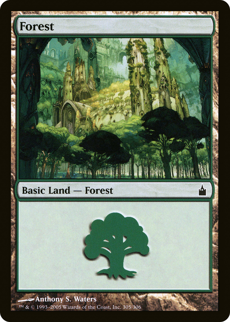 Forest (305) (RAV-305)  Foil - Ravnica: City of Guilds